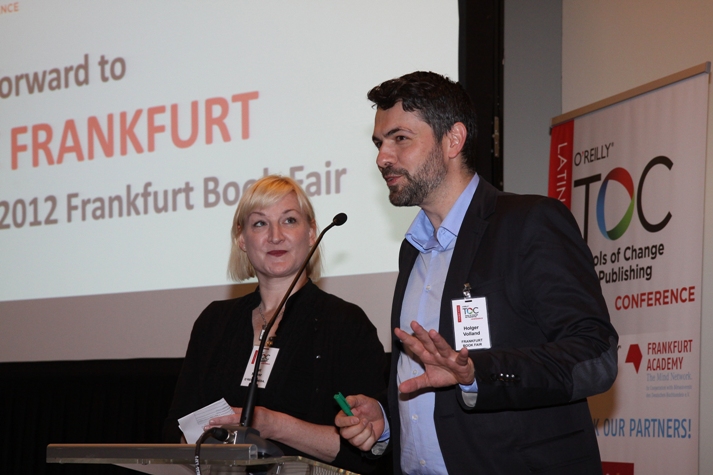 Kat Meyer (O'Reilly) and Holger Voland (Frankfurt Academy) at TOC Latin America